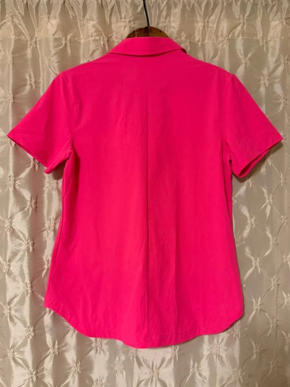 NIKE Hot Pink Drifit Standard Fit Polo V-Neck Top Short Sleeve Golf Shirt
